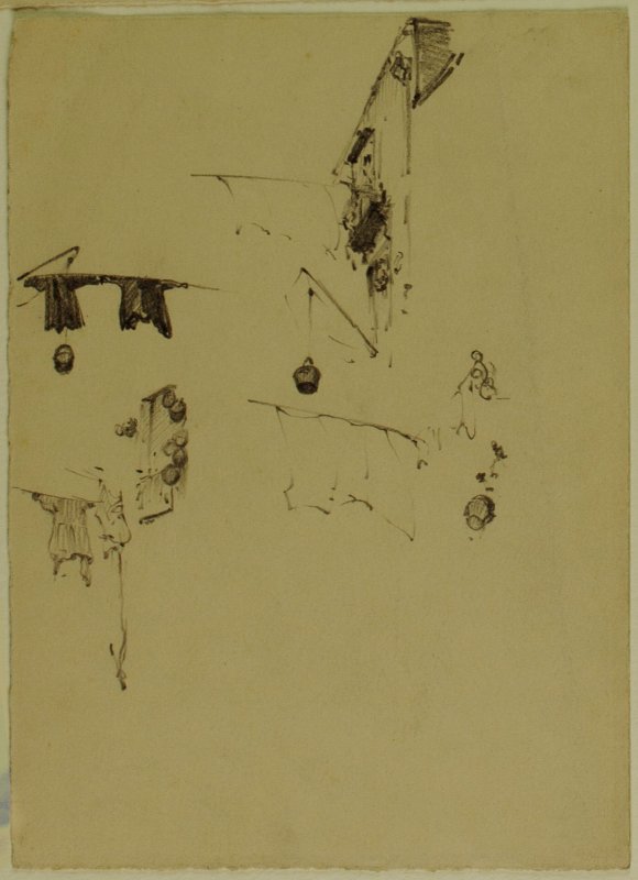 1934 ca. - Piazza Francese (studio delle finestre con i panni stesi)